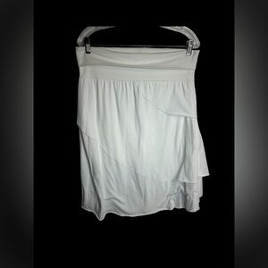 Earth Creations 100% Organic Cotton Leyered Skirt Knee L pull on minimalist